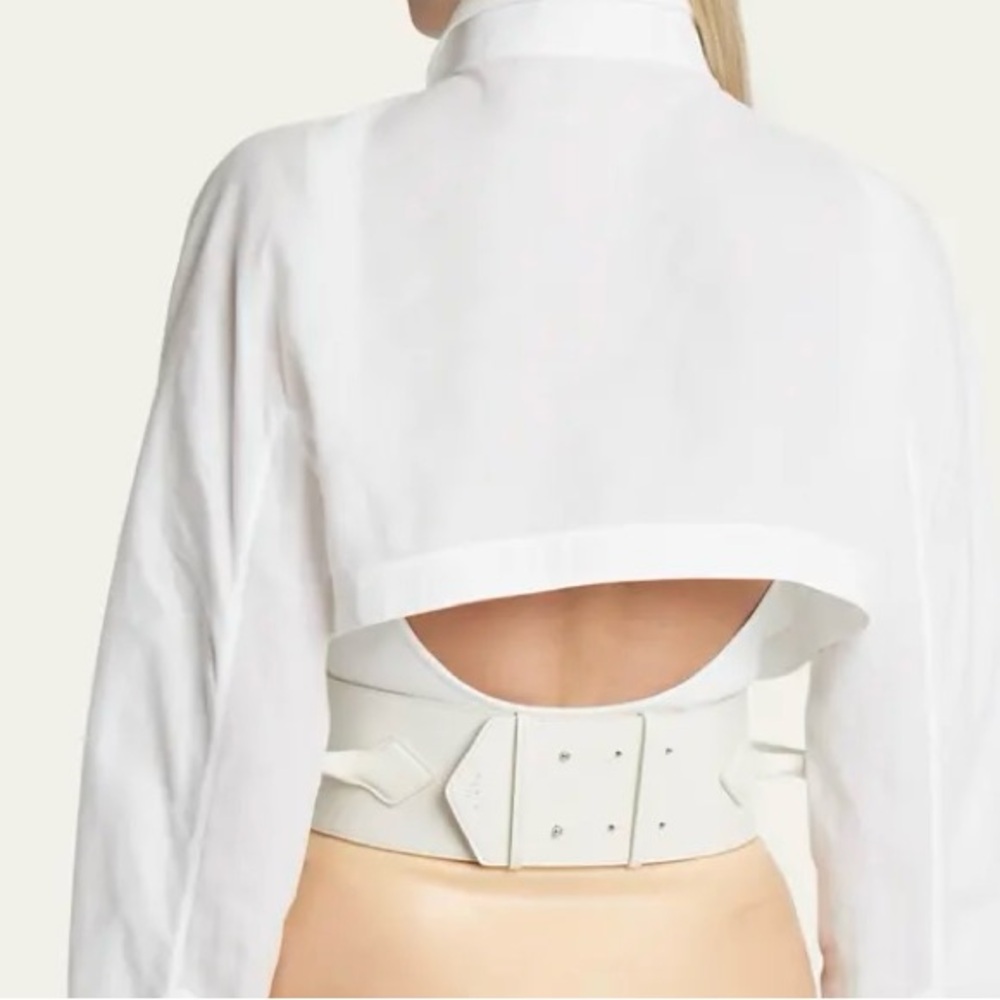 Alaia IvoryTeckel Leather Belt